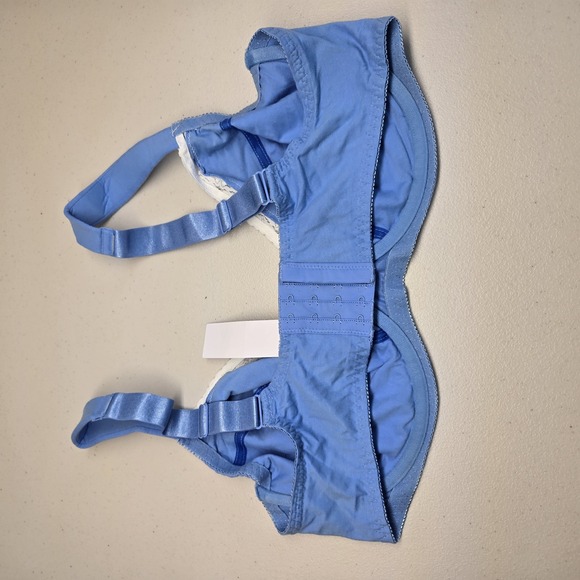 Curve Muse Women Bra 42DD Light Blue Underwired Lace‎ Bow Strap NWT - Picture 9 of 10